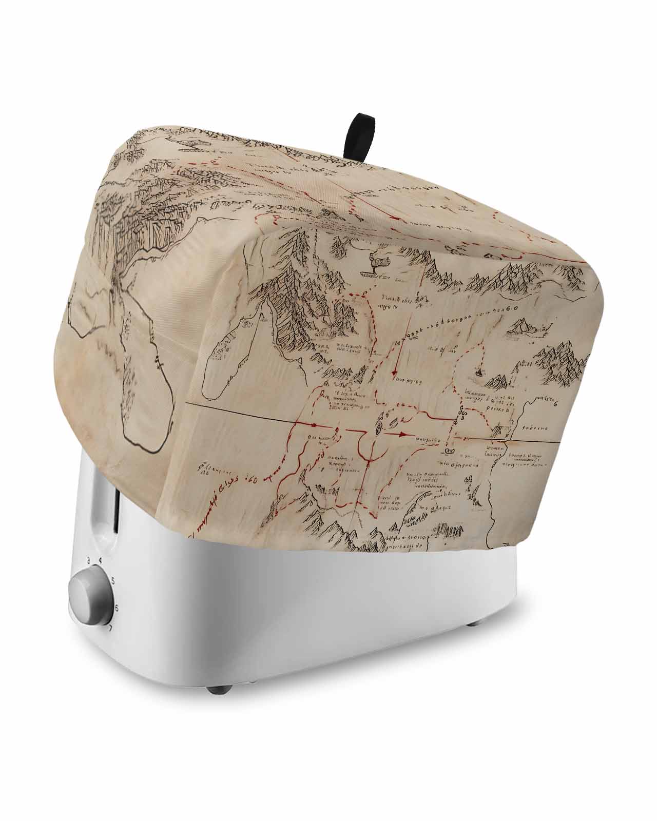 Retro Map Toaster Cover 2 Slice, Small Kitchen Appliance Covers, Middle ...