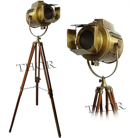 Retro Marine Floor Lamp Nautical Spot Light Studio Tripod Floor Lamp Search light Home Decor