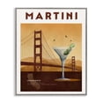 thumbnail image 1 of Retro Martini & Bridge View Gray Framed Giclee Art, design by Brett Blumenthal, 1 of 9
