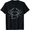 thumbnail image 1 of Retro Maryland State Crab Graphic Heartbeat Men T-Shirt, 1 of 4
