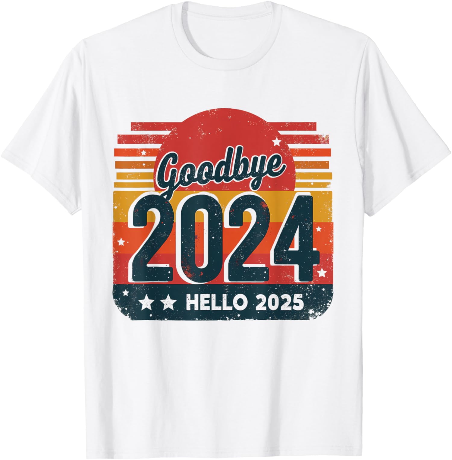 Retro Matching Family Party New Year Goodbye 2024 Hello 2025 TShirt