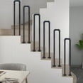 thumbnail image 1 of Retro Matte Black Stair Handrail Safety Non-Slip U-Shaped Support Railing, 1 of 12