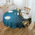 thumbnail image 1 of Retro Mechanical Gear Clock Blue Rectangular Tablecloth Dustproof Picnic Cloth Home Decoration Kitchen Waterproof Table Cover, 1 of 5