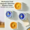 thumbnail image 1 of Retro Mechanical Kitchen Timer - 60-Minute Wind-Up Alarm Clock with Magnetic Back & Stand, Manual Countdown Timers for Classroom, Home, Study Sessions, and Cooking (Purple,Yellow), 1 of 5