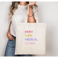 thumbnail image 1 of Retro Medical Coding Design For A Clinical Wife Proud Mom Themed Tote Bags, 1 of 4