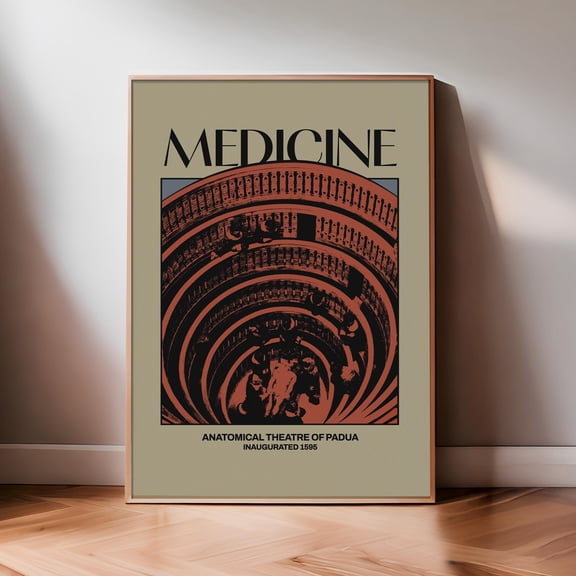 Retro Medicine Print, Medical Wall Art, Anatomical Theatre Poster, Unique Doctor Gift, Med School Grad Present, Nurse Gift, Physician Decor, Poster Only