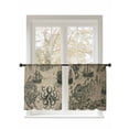 thumbnail image 1 of Retro Medieval Sheer Curtains 2 Panels Set Map Octopus Nautical Lihgt Filtering Rod Pocket Voile Drape, Semi Sheer Window Curtains for Bedroom Living Room, 52"x54", 1 of 5