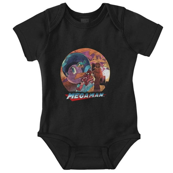 Retro Mega Man Rockman Video Game Romper Boys or Girls Infant Baby Brisco Brands 18M