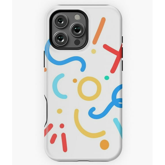 Retro Memphis Squiggly Pattern N4665 Phone Case for iPhone 17 16 15 14 13 12 11 Pro Max