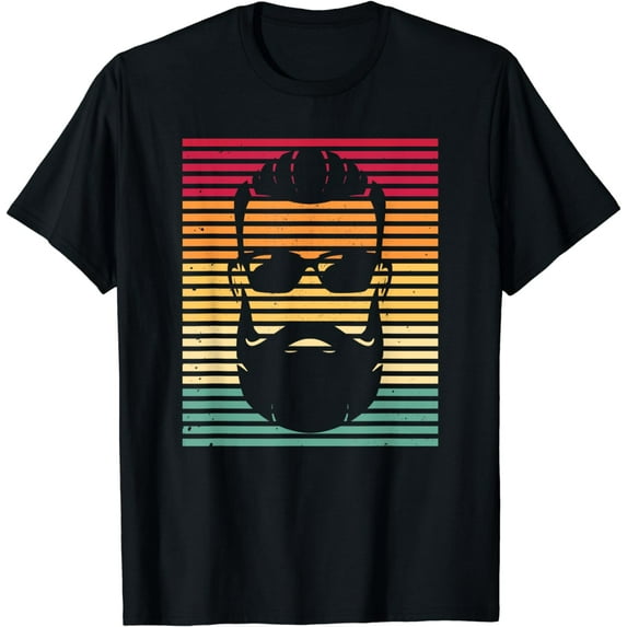 Retro Men Boys Beard - Vintage Beards Beard Full Beard T-Shirt