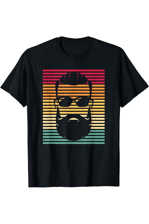 Retro Men Boys Beard - Vintage Beards Beard Full Beard T-Shirt