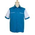 thumbnail image 1 of Retro Men Shirts Bowling Shirts Pocket Workshirts Cotton, 1 of 5