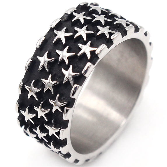 Retro Mens Titanium Steel Ring TrendyDomineering Material Titanium ...