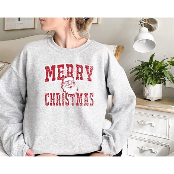 Retro Merry Christmas Santa Sweatshirt, Merry Christmas Shirt, Santa Claus Sweatshirt, Christmas Gift, Christmas Season Shirt, Holiday Shirt