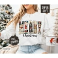 thumbnail image 1 of Retro Merry Christmas Sweatshirt, Vintage Holiday Sweater, Women's Xmas Party Crewneck, 1 of 5
