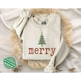 thumbnail image 1 of Retro Merry Sweatshirt, Merry Christmas Sweatshirt, Womens Christmas Sweater, Festive Holiday Sweater, Cute Christmas Gift, Christmas Hoodie, 1 of 5