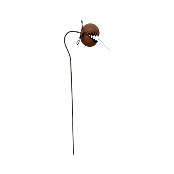 Retro Metal Carnivorous Garden Stake Gothic Yard Art Decorative Design Unique Patio Ornament Ground Plug Creative Outdoor Sculpture Stake Garden Courtyard Halloween Landscape Layout B - One Size