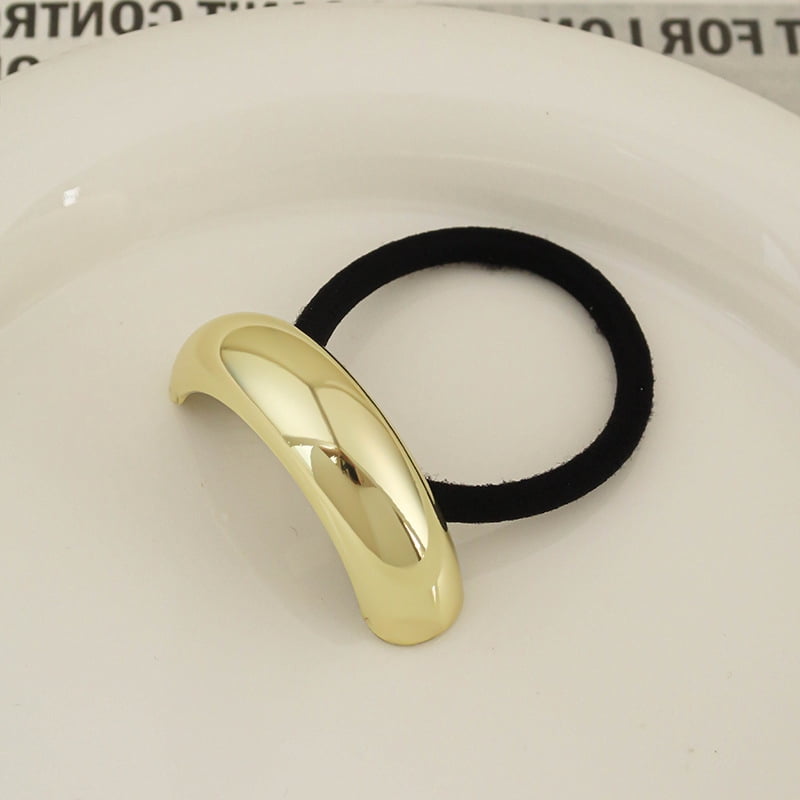 Retro Metal Irregular Golden Hair rope For Women High-Quality  elegant Geometry Elastic Handmade Hair Tie Fashion girlHeaddress