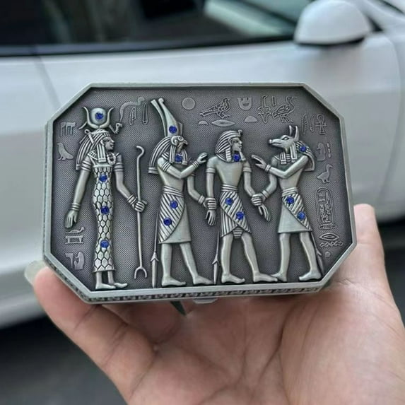 Retro Metal Jewelry Box Egypt Myth Pharaoh Sun God Pattern Carved Souvenir Gift Storage Case Ring Necklace Organizer Chest
