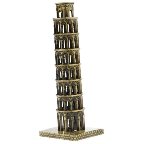 Retro Metal Model Italy The Leaning Tower of Pisa World Great Architecture Buliding Figurines Statue Home Decor Souvenir
