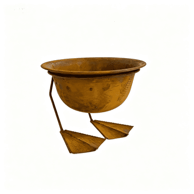 Retro Metal Paw Shaped Flower Pot, Weathered Brown Coating, Small Cactus Container for Windowsill, Sturdy Cast Iron, Adds Character to Any Room, Creative Housewarming Present for Men