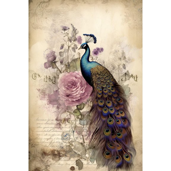 Retro Metal Peacock Bird Tin Sign Wall Decor for Home Kitchen Bar Cafe Garage 8x12 Inch