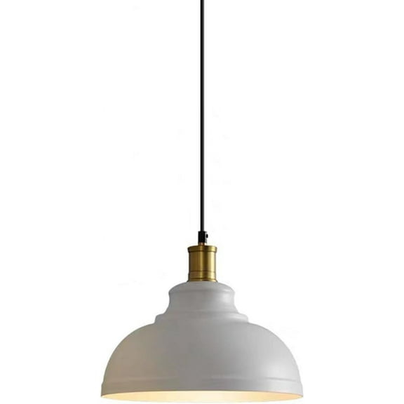 Retro Metal Pendant Lighting for Dining Room, Vintage Industrial Style Semicircle Pendant Light, Rustic Pendant Light Fixture, Farmhouse Pendant Light for Kitchen Island Garage Warehouse