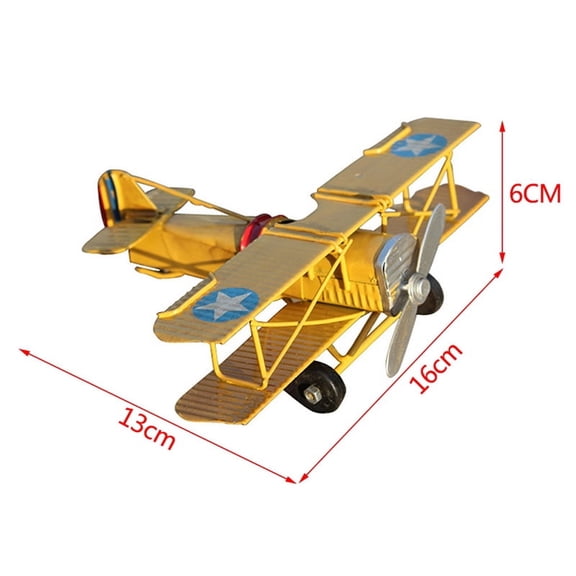 Retro Metal Plane Model Crafts Living Room Bedroom Ornament Iron Airplane Figurines Home Decoration Accessories Gift