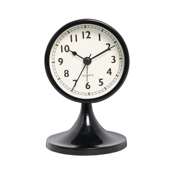 Retro Metal Quartz Alarm Clock Silent Bedside Night Light Desk Clock Home Decoration Holiday Gift
