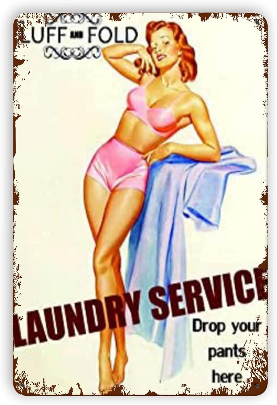 Funny Laundry Room Home Decor Tin Wall Sign DROP YOUR PANTS HERE Wash Service Ad Funny Laundry Room Home Decor Tin Wall Sign DROP YOUR PANTS HERE Wash Service Ad