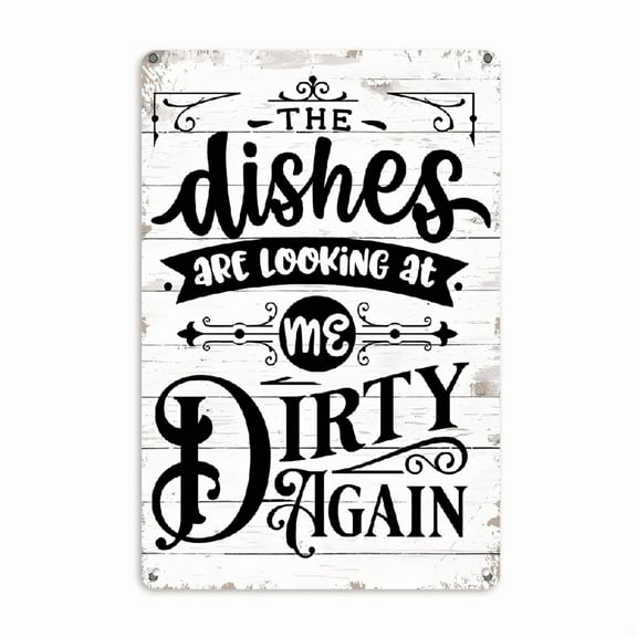 Retro Metal Sign, The Dishes Are Looking at Me Metal Plaque, Home Decorative Sign & Plaqu
