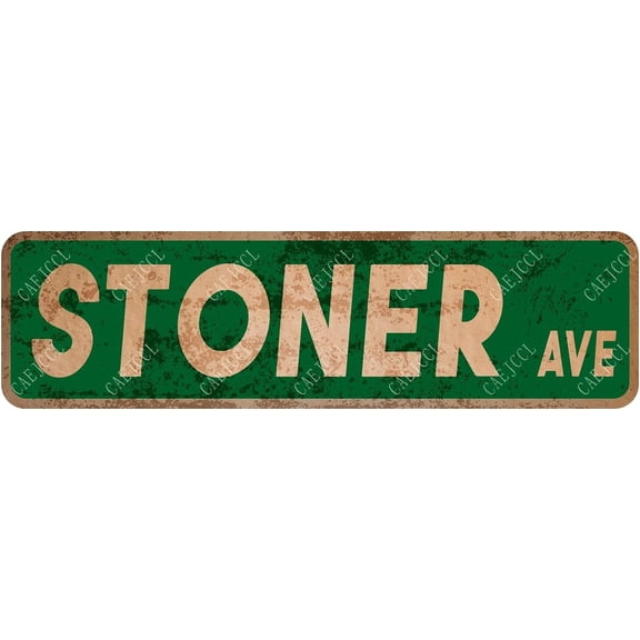 Retro Metal Signs Stoner Vintage Tin Sign for Home Bar Cafe Yard Decor 4x16 Inches