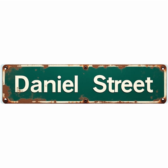 Retro Metal Tin Sign 16X4 Inches Daniel Street Sign Perfect for Home Wall Decor Aluminum. Retro Metal Signs For Home Wall Backyard Cafes Bar Man Cave