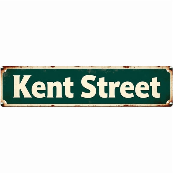 Retro Metal Tin Sign 16X4 Inches Kent Street Sign Perfect for Home Wall Decor Aluminum. Retro Metal Signs For Home Wall Backyard Cafes Bar Man Cave