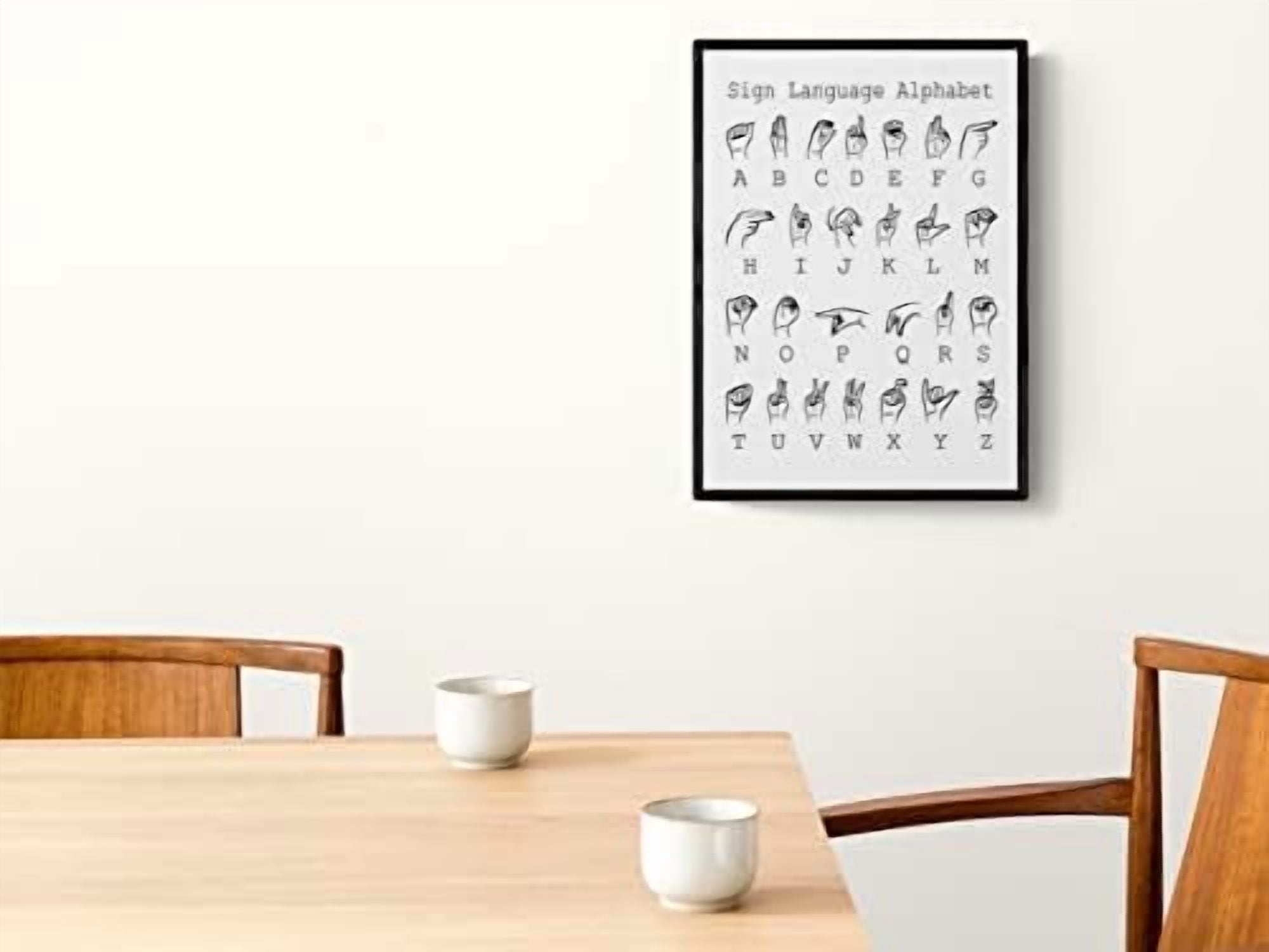 Retro Metal Tin Sign 5.5 X 8 Inches American Sign Language Poster ASL ...