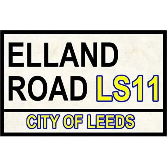 Retro Metal Tin Sign 8 X 12 Inches Street Road Signs Elland Road New Metal Plate Plaque Aluminum Rustic Home Decor Funny Room Decor Aluminum Sign for Bedroom Bathroom Office Man Cave Farm Bar Cafe Re