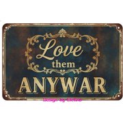 Retro Metal Tin Sign Love Them Anyway Art Easter Bible Themed Quotes Decor Bible Verse Scripture Front Porch Living Room Bedroom 8" X 12" Home Club bar Wall Art Decor Tin Sign