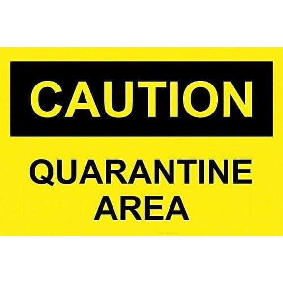 Retro Metal Tin Sign Wall Decor Tin Sign New Aluminum Metal Caution Quarantine Area Sign Notice Warning Caution Sign Retro 11.8 X 7.8 Inch Plates Printed