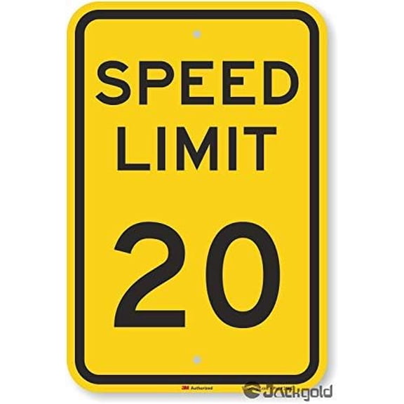 Retro Metal Tin Sign Wall Decor Tin Sign Vintage Metal Sign Speed Limit 20 Sign Aluminum Sign 12×8 Signs Plates Printed