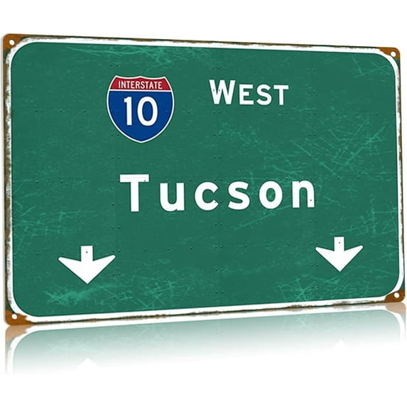 Retro Metal Tin Signs Los Angeles Lax Airport I-105 W Interstate Direction Signage Highway Freeway Wall Decor Club Office Home Tin Sign Plaques 8x12 Inch