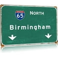 thumbnail image 1 of Retro Metal Tin Signs Mobile I-65 S Interstate 65 Direction Signage Highway Freeway Wall Decor Club Office Home Tin Sign Plaques 24x32 Inch, 1 of 5