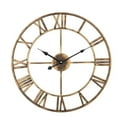 thumbnail image 1 of Retro Metal Wall Clock Creative Iron Art Decoration Digital Living Room Watch Home Decoration Wall Hanging Art Large Wall Clock (bronze-02,40cm), 1 of 7