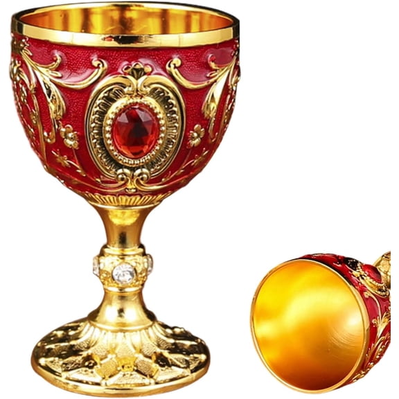 Retro Metal Wine Glasses - 30ml European Style Liquor Chalice, Perfect for Friends, Cocktail, Tequila, Vodka, Brandy, Sake, Elegant Drinkware for Kitchen Bar, Holiday, Wedding, Party, Birthday Use