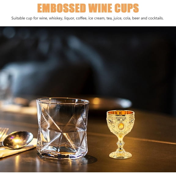 Retro Metal Wine Shot Glass 30Ml Vintage Engraved Liquor Cup Reusable Compact Drinkware for Home Bar and Camping