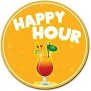 Retro Metal tin Sign Farmers Market Happy Hour Circle Corrugated Metal Sign Funny Home Cave Garage bar Wall Decoration Vintage Metal Sign 12 inch Diameter