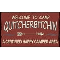 thumbnail image 1 of Retro Metal tin Sign I Welcome to Camp Quitcherbitchin Kitchen Cafe Pub Decor Sign Home Cave Garage bar Wall Decoration Metal Sign 8 x 12 inch, 1 of 4