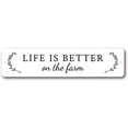 thumbnail image 1 of Retro Metal tin Sign Life is Better On The Farm Farmhouse Sign Funny Home Cave Garage bar Wall Decoration Metal Sign 4 x 16 inch, 1 of 4