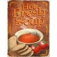 thumbnail image 1 of Retro Metal tin Sign Man Cave Decor Hot Fresh Soup Tin Sign Funny Home Cave Garage bar Wall Decoration Vintage Metal Sign 8 x 12 inch, 1 of 5