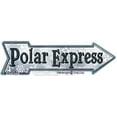 thumbnail image 1 of Retro Metal tin SignNovelty Metal Arrow Sign Polar Express Sign Left Arrow Vintage Looking Metal Sign Funny Home Cave Garage bar Wall Decoration Vintage Metal Sign 5 x 17 inch, 1 of 4