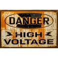 thumbnail image 1 of Retro Metal tin Signs Danger High Voltage Sign Funny Home Cave Garage bar Wall Decoration Vintage Metal Sign 8 x 12 inch, 1 of 4